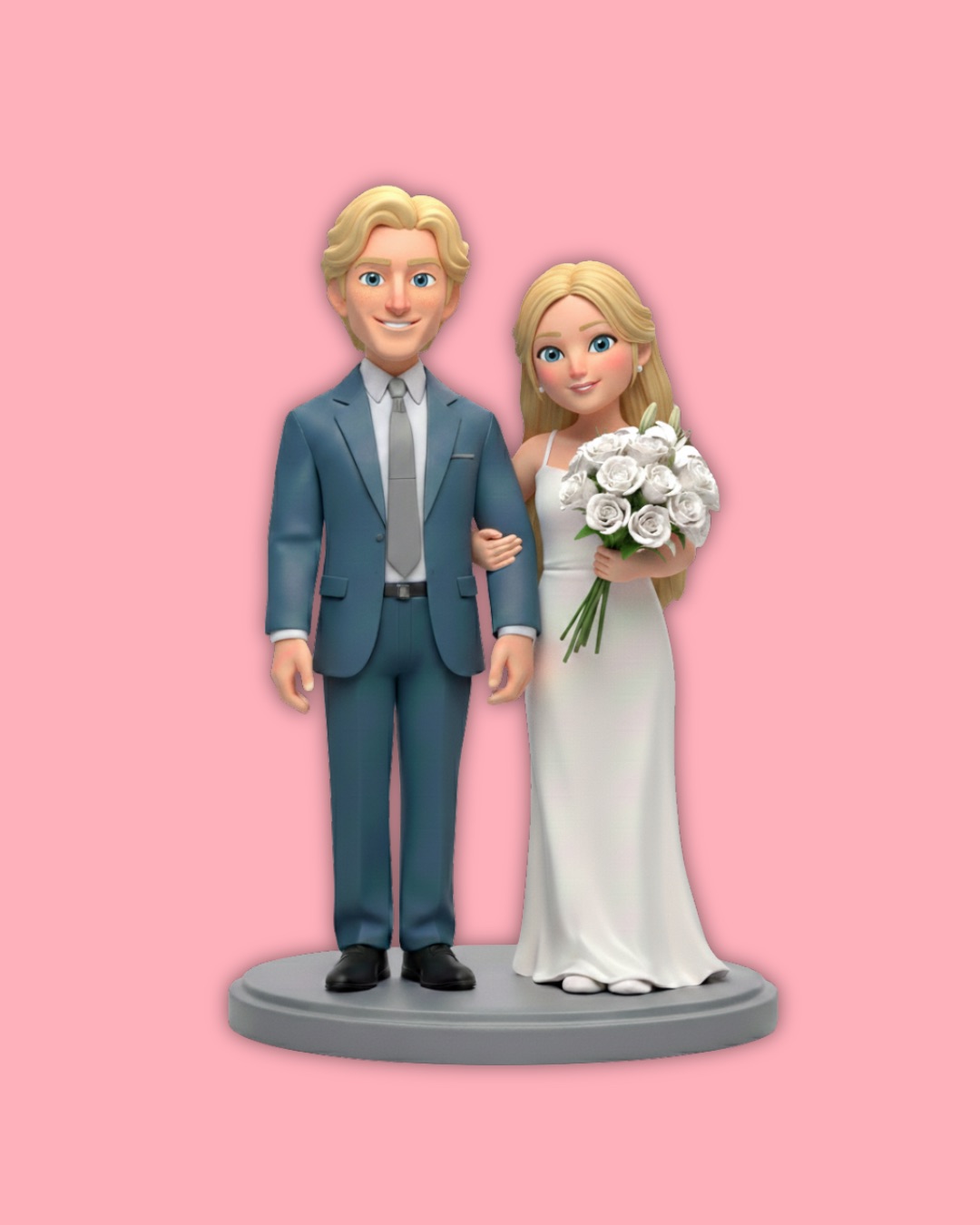 Blue Suit Blonde Couple