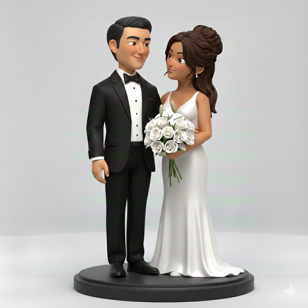 Classic Tuxedo Couple Figurine
