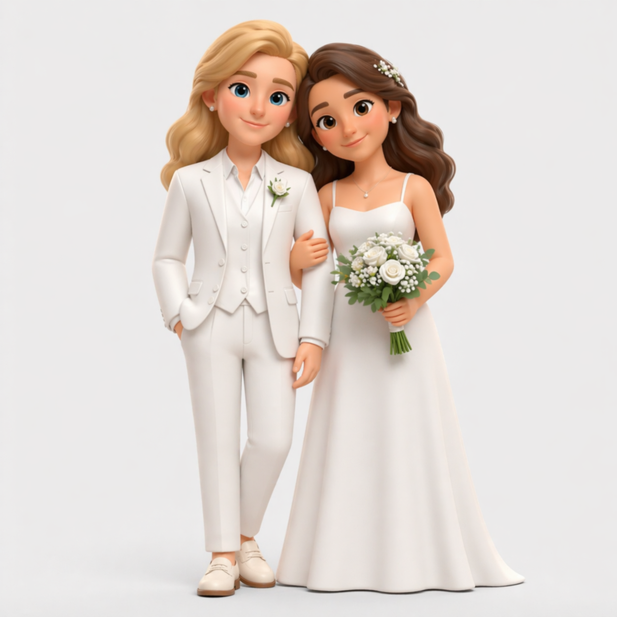 Two Brides Wedding Figurine - Same-Sex Female Couple
